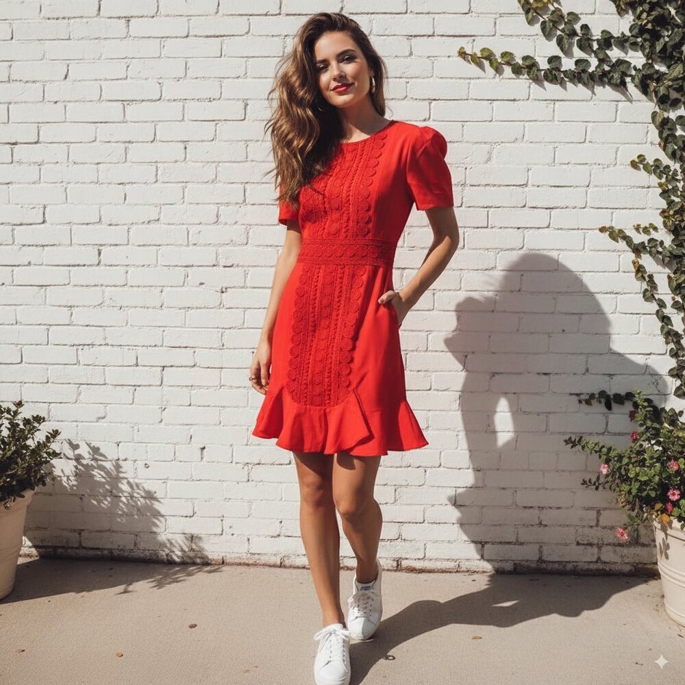 C/meo Collective Pronounce Dress Red Size Small NWT